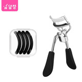 阿嚓热睫毛夹/胶垫A1p551-易上手替换胶垫条型软胶垫弹性眼睫毛 黑色1盒+塑柄款睫毛夹 1个