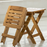 森之蕴折叠方桌子便携式小户型餐桌实木简约家用吃饭桌阳台折叠桌椅套装 小号原色折叠凳