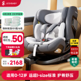 ledibaby乐蒂宝贝婴儿童安全座椅0-4-12岁汽车用宝宝坐椅车载可坐可躺 太空舱2Pro-官配版【月影灰】
