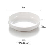 扬格简米白色点心小味碟子火锅店调料酱料酱油碟仿瓷日式商用餐具 352玉瓷