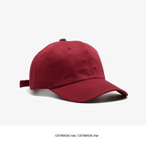 圣丹美冬帽子男潮户外棒球帽通用春夏季防晒遮阳帽太阳帽女韩版运动嘻哈钓鱼鸭舌帽棉学生纯色秋冬季四季 酒红色