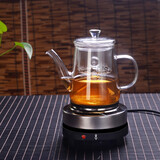 禾艾苏（heisou） 高硼硅耐热玻璃茶壶功夫茶具智能恒温热水壶煮茶炉家用泡茶器 直身蒸茶壶700ml+电热炉