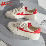 回力（Warrior）男鞋帆布鞋男女运动休闲鞋百搭低帮透气小黑鞋子简约经典情侣板鞋 米红647 38