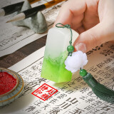 艾刻章 印章石书画印章篆刻定制个人书法印章姓名印章刻字印章定制儿童名字印章藏书私人章制作教师学生用印 青葱（流苏款） 2.0*2.0*6.0cm