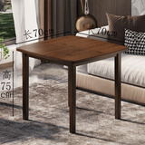 丘林瑟四方桌客厅吃饭桌学习桌家用小方桌小户型实木茶桌抽屉正方形餐桌 桌子长70宽70高75