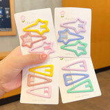 爱流行儿童发饰宝宝彩色韩版发夹小女孩不伤发碎发刘海BB夹女童新款头饰