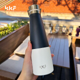 吻吻鱼【KKF吻吻鱼】保冷保温杯男女款2024新款316不锈钢量杯便携随行水 雪山黑加仑-475ML
