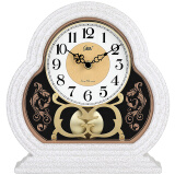康巴丝（Compas）座钟古典欧式座钟复古客厅装饰台钟卧室床头石英钟 3096白纹