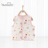 欢喜小熊 宝宝马甲春秋夹棉薄款保暖外穿护后背心马夹坎肩婴儿衣服新生儿 小象 粉 90 (建议18-24月身高80-90cm)