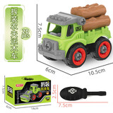拥抱熊儿童拆装军事玩具车男孩DIY可拆卸组装警车摩托车军事车玩具 857-06MA拆装农夫运木车