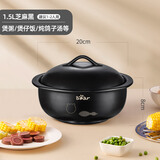 小熊（Bear）砂锅煲汤锅炖锅陶瓷砂锅中药炖汤煲仔饭沙锅家用养生石锅瓦煲瓦罐 CP-G0015 芝麻黑 1.5L