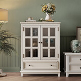 蓉小二 美式实木电视柜茶几组合现代简约客厅家具白色全实木电视机柜 电视柜矮酒柜【方脚】电视柜