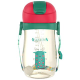 贝儿欣儿童吸管杯PPSU水杯水壶 婴儿水杯带重力球肩带背带 240ml/300ml 红色（带手柄+肩带） 300ml