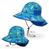 SUNDAY AFTERNOONS儿童男孩女孩防晒帽婴儿宝宝户外沙滩太阳大檐鱼尾遮阳帽防水透气 蓝色小鱼丨推荐款 L（建议年龄5岁以上) 53-56cm