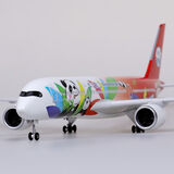 IGIFTFIRE四川航空民航飞机模型A350川航熊猫客机仿真航模带灯带轮子摆件 （无灯光）20厘米合金带起落架