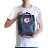 FJALLRAVEN北极狐双肩包女休闲大容量背包书包23561-031石墨黑7L KankenMini