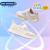 江博士（DR·KONG）春秋男女孩童鞋透气国货学步鞋 防滑耐磨稳步鞋 复古儿童运动鞋 白/黄 23 适合脚长约13.4-14.1cm