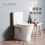 宜来卫浴家用卫生间喷射虹吸大冲力马桶节水静音坐便器  香颂 E-21037 305/300mm