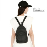 XINRAN’ZJ女式迷你小型双肩随身背包多功能两用行防水轻便两个尺寸M1606065 黑色大码