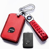 舒米适用沃尔沃钥匙套真皮26款沃尔沃xc60 xc40 s90 xc90s60l钥匙包扣 A款红色（侧面按键钥匙）