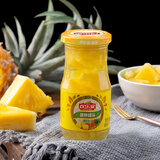 欢乐家 水果罐头256g*6瓶 新鲜水果果肉糖水罐头 玻璃瓶装 整箱 菠萝罐头248g*6瓶