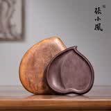 張小鳳砚台肇庆端砚宋坑砚台文房四宝墨池小楷砚台墨盒书法用品创意摆件 念桃小号【锦盒+木盒+证书+礼袋】