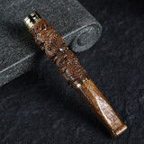 玄同 红木雕刻烟嘴木雕古典工艺小件实木原木可清洗过滤烟斗