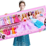 奥智嘉 换装娃娃大礼盒3D真眼7只公主洋娃娃过家家儿童玩具女孩生日礼物