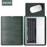 ACE COAT牛皮电脑包适用苹果笔记本Macbook Pro14内胆Air13.6 M3 M2保护套 【电脑包】墨绿 Air 13.6英寸（2022 M2）