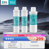 云米（VIOMI） 台式净水器 净饮一体机 X1滤芯 复合滤芯 RO反渗透滤芯 后置活性炭滤芯 整套换芯（123整套）