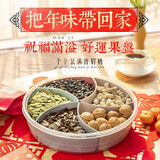 和匠创意分格果盘收纳盒水果整理盒家用客厅糖果坚果零食瓜子盒子 五分格果盘