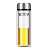 淅语双层玻璃杯泡茶师茶水分离杯子过滤水杯男女式大容量户外运动水具 2700短网300ml