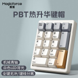 魔蛋（magicforce）MF17数字小键盘 机械键盘 笔记本外接有线小键盘 财务会计收银证券 USB接口 拼色青轴白灯