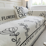 顾辞2025年新款四季通用沙发盖布巾全盖防猫抓防滑沙发巾全包沙发毯 描述故事-黑白 180*230cm【建议小双人位】