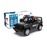 彩珀（CAIPO）1:43合金宝马奥迪沃尔沃福特起亚吉普警察公安警车模型儿童玩具男 1:42 牧马人（密蓬）警车-黑色