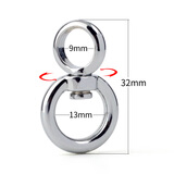 标车族 马蹄扣锌合金钥匙包钥匙套金属配件穿钉工字扣一字穿钉 螺丝扣 亮银色 8字万向节