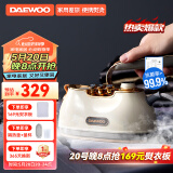 大宇（DAEWOO）手持挂烫机家用熨烫机蒸汽电熨斗 增压蒸汽 旅游出差便携式自清洁小型除菌烫衣神器HI-036 北欧白