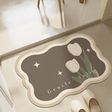 慢说可定制浴室卫浴吸水防滑科技绒地垫卫生间门口入户脚垫毯子 莫兰迪【奶油郁金】 40cm*60cm 【浴室经典款】