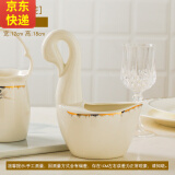 传世瓷【阿米莉亚】景德镇 DIY陶瓷饭碗自由组合骨瓷 【阿米莉亚】天鹅(单价)