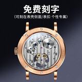 雷欧时（NEOS） 欧美手表女表时尚简约手链表小表盘细带金小金表潮流小巧石英表 金带红面
