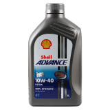 欧洲进口 壳牌(Shell) 全合成机油 Advance Ultra 10W-40 1L/桶 爱德王子四冲程摩托车机油
