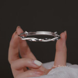 伊黛儿简约百搭手镯女小众高级感民族风莫比乌斯手环生日礼物送女生 莫比乌斯环手镯S0803