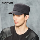 卡蒙（Kenmont）秋冬季大头围帽子男中老年保暖短鸭舌帽户外休闲平顶帽km-2679