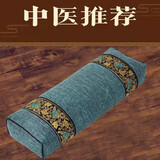 艾草枕头枕高枕中式复古仿古宫廷养生睡眠方枕单人枕芯 古典枕-海藻绿 护颈枕【外套+内胆】
