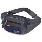 畅印 腰包男女多功能情人节防泼水耐磨户外运动手机钱包尼龙收银包 藏蓝色