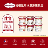 哈根达斯【杨幂同款】经典小杯冰淇淋100ml×6杯冰激凌雪糕冰淇淋 曲奇2芒果2夏威夷果2