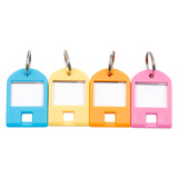 天章办公(TANGO) 钥匙牌钥匙扣钥匙圈钥匙收纳盘管理箱专用钥匙扣24个装彩色 办公用品