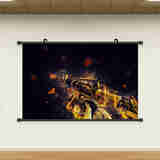 狼天影  反恐精英攻势海报挂画客厅壁画寝室卷轴装饰画可来图定制 CSGO 20 30*45cm