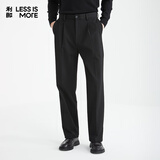 利郎青年商务男装【周翔宇联名】休闲裤男薄绒通勤阔版长裤Q4DXK301 黑色 32 (170/80A)