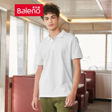 班尼路（Baleno）抗菌polo衫男弹力纯色翻领男士商务休闲时尚简约青年 01W 漂白 XL